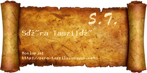 Séra Tasziló névjegykártya