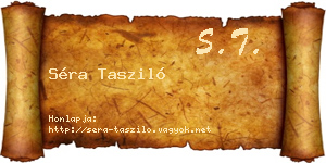 Séra Tasziló névjegykártya